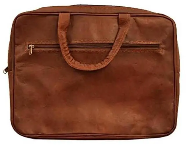 Alt view image 3 of 5 - WerKens 15.6-Inch Leather Laptop Sleeve for MacBook Pro Air 15-inch, 15.6-inch Laptop - Brown