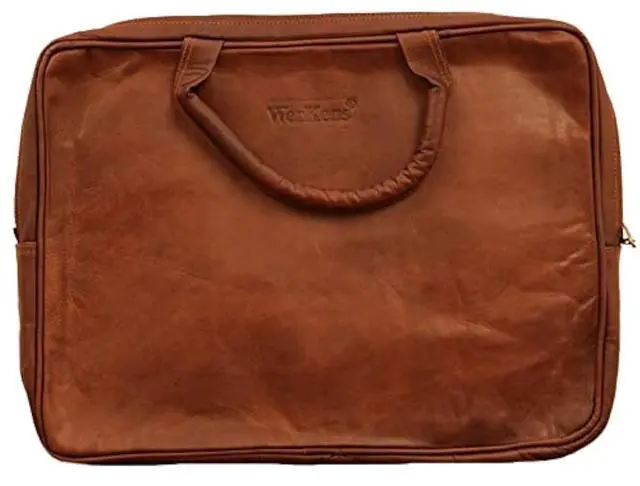 Main image of WerKens 15.6-Inch Leather Laptop Sleeve for MacBook Pro Air 15-inch, 15.6-inch Laptop - Brown