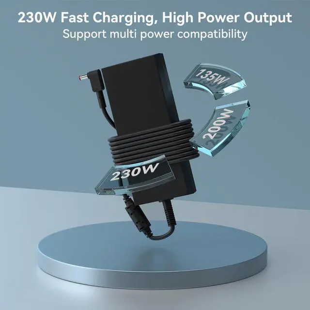 Alt view image 5 of 5 - OSISZI 230W Laptop Charger Compatible with Acer Predator Helios Neo 300 16 18 Gaming Laptop PHN16-71 PHN16-72 PHN18-71 PHN14-51 Nitro 17 16 AN17 AN16 Power AC Adapter 5.5 * 1.7mm