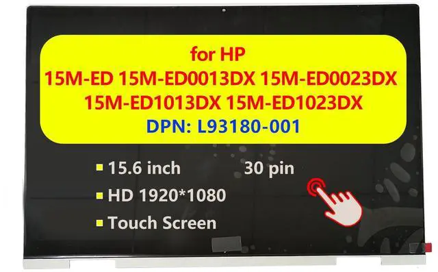 Main image of L93180-001 Replacement for HP Envy X360 Convertible 15-ED 15M-E 15M-ED0023DX Laptop Touchscreen Display LCD Touch Screen Module Digitizer Assembly with Bezel