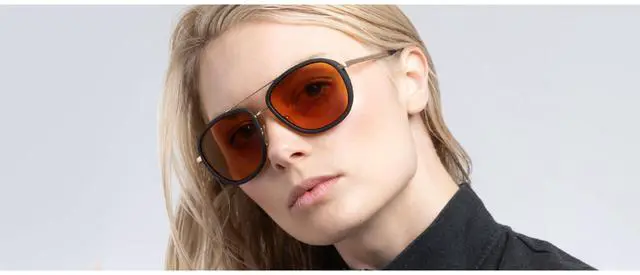 Alt view image 5 of 5 - GUNNAR Computer Glasses - Dume, Gold, Amber Max Lens - Blue Light Blocking & Anti Glare