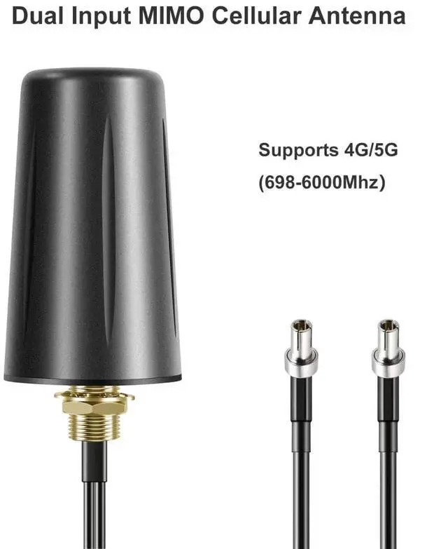 Alt view image 2 of 5 - Waterproof 4G LTE 5G TS9 Omnidirectional MIMO Antenna Compatible with Netgear Nighthawk MR6110 MR6150 MR6500 M6 Pro M7 Pro M1 MR1100 Verizon Hotspots Router, Boosts RV Home Internet, Slinkdsco