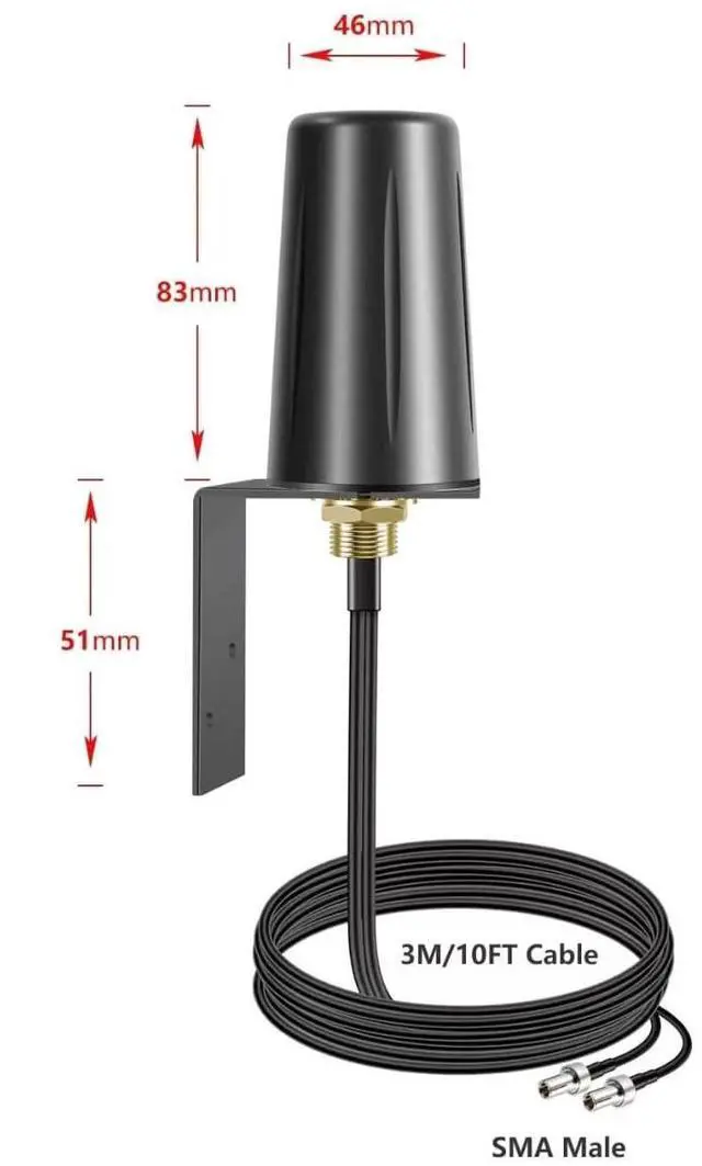 Alt view image 3 of 5 - Waterproof 4G LTE 5G TS9 Omnidirectional MIMO Antenna Compatible with Netgear Nighthawk MR6110 MR6150 MR6500 M6 Pro M7 Pro M1 MR1100 Verizon Hotspots Router, Boosts RV Home Internet, Slinkdsco