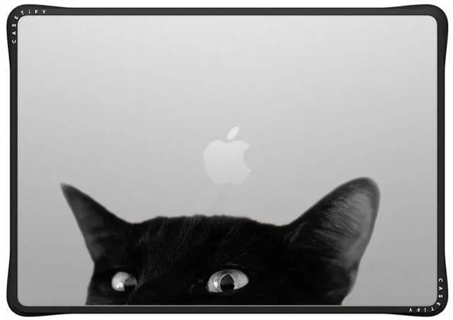 Main image of CASETiFY Impact MacBook Air 15" (M2-M4) Case [Cushioned Impact Corners/Scratch-Resistant/Anti-Slip Grip] - CAT - Clear Black