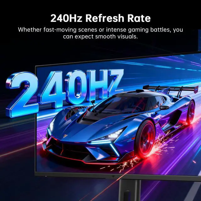 Alt view image 2 of 5 - KTC 24.5 Inch 240Hz Gaming Monitor, FHD 1080p Fast IPS Computer Monitor, 1ms with Adaptive-Sync, HDR400, HDMI x2, DPx1, VESA Mount, Tilt/Pivot/Height Adjustment, H25T7-3