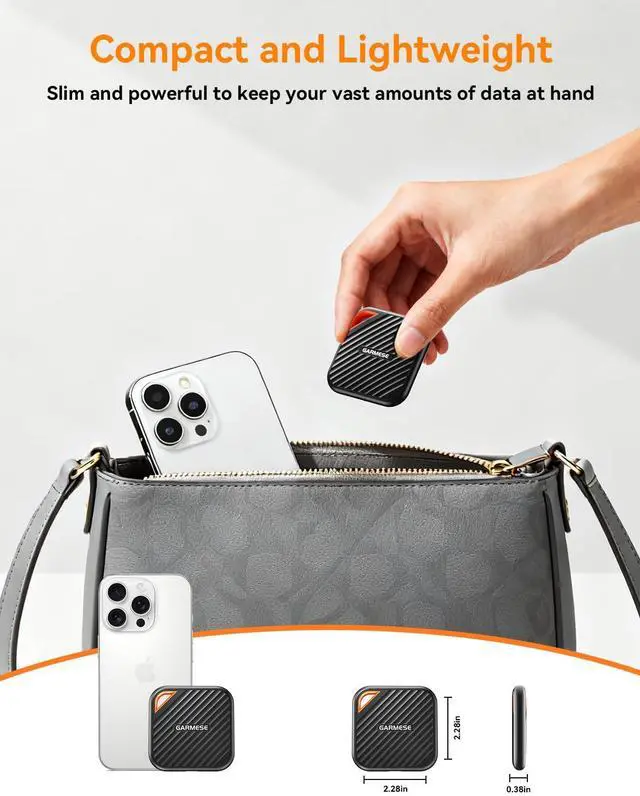 Alt view image 5 of 5 - GARMESE 1TB External SSD Up to 2000MB/s, USB 3.2 Gen 2x2 Portable SSD External Solid State Drives Compatible with Game Console/Tablet/Laptop/Mac, Reliable Storage for Gaming, Students, Professionals