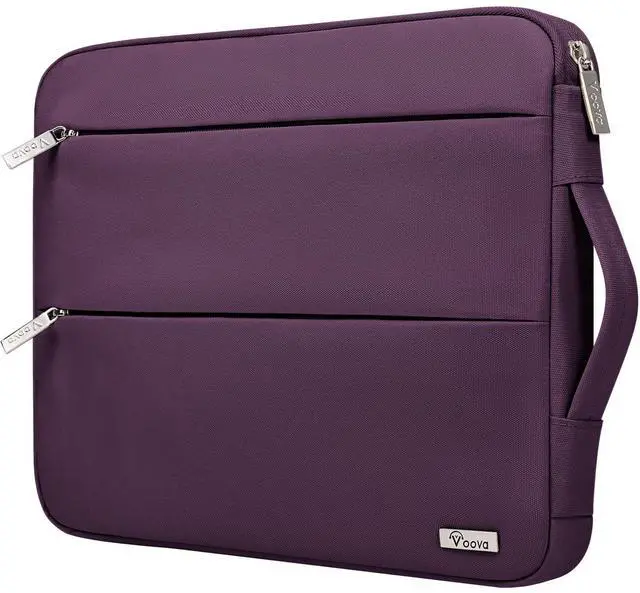 Main image of Voova 15.6 16 Inch Laptop Sleeve Case Compatible with MacBook Pro 16 M1/M2/M3/M4 Max 2019-2025, 15.6-16 Hp Lenovo Acer Asus, Waterproof Slim Computer Bag Cover with Handle, Dark Purple