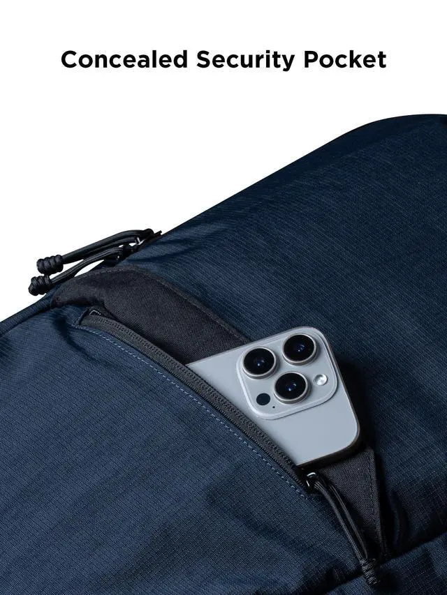 Alt view image 5 of 5 - ALPAKA Elements Backpack Pro 24L - Moonlight Blue Laptop Backpack Fits 16'' Laptop with Dual Bottle Pockets, Travel Backpack for Men, Weather-Resistant 400D Axoflux Fabric for Business or College