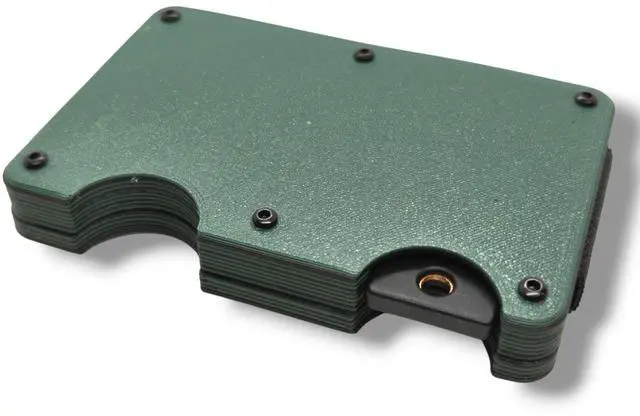 Alt view image 2 of 5 - Wallet Compatible with YubiKey 5C NFC and USB-A/USB-C  Slim Card Holder with Elastic Strap  Holds Security Keys, Bills, and 10+ Cards  Compact Minimalist Design (USB-C, Olive Green)