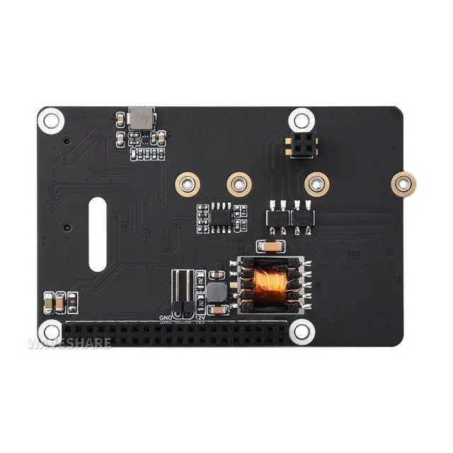 Alt view image 2 of 5 - PCIe to M.2 Adapter with PoE Function (B) for Raspberry Pi 5, Supports NVMe M.2 SSD (2230/2242/2260/2280), High-Speed Reading/Writing, IEEE 802.3af/at PoE HAT with Dual LED Indicators