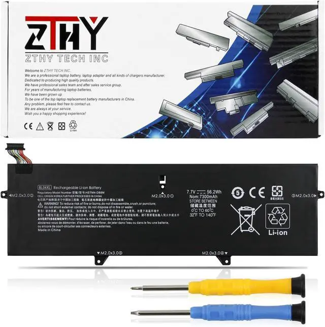 Main image of ZTHY BL04XL BL04056XL Battery Replacement for HP EliteBook X360 1040 G5 G6 Series Laptop HSTNN-UB7N HSTNN-DB8M HSTNNUB7N L07041855 L07041-855 L07353-2C1 L07353-241 L07353-541 7.7V 56.2Wh 7300mAh 4Cell