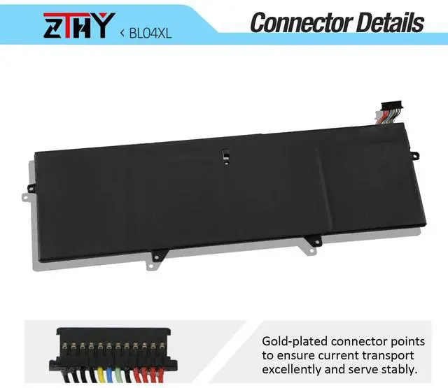 Alt view image 4 of 5 - ZTHY BL04XL BL04056XL Battery Replacement for HP EliteBook X360 1040 G5 G6 Series Laptop HSTNN-UB7N HSTNN-DB8M HSTNNUB7N L07041855 L07041-855 L07353-2C1 L07353-241 L07353-541 7.7V 56.2Wh 7300mAh 4Cell