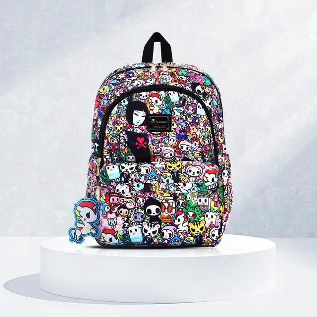 Alt view image 2 of 5 - Tokidoki Backpack with Unicorno Keychain Cute Travel Laptop Backpack for Women Casual Bag Lightweight Backpack Daypack Handbag (Backpack-Signature)