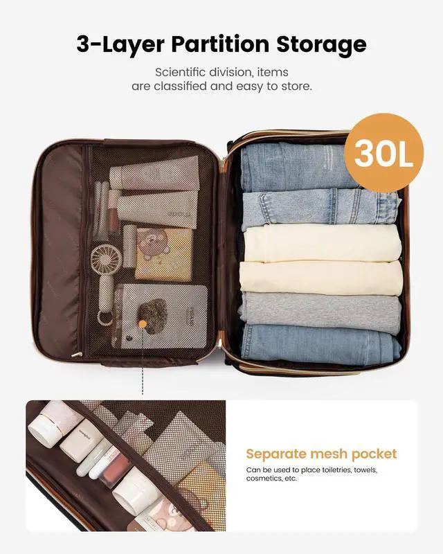 Alt view image 4 of 5 - LOVEVOOK Rolling Laptop Bag Women, 17.3 Inch Laptop Briefcase with Wheels for Work Travel Business, Underseat Carry On Luggage Case,Black