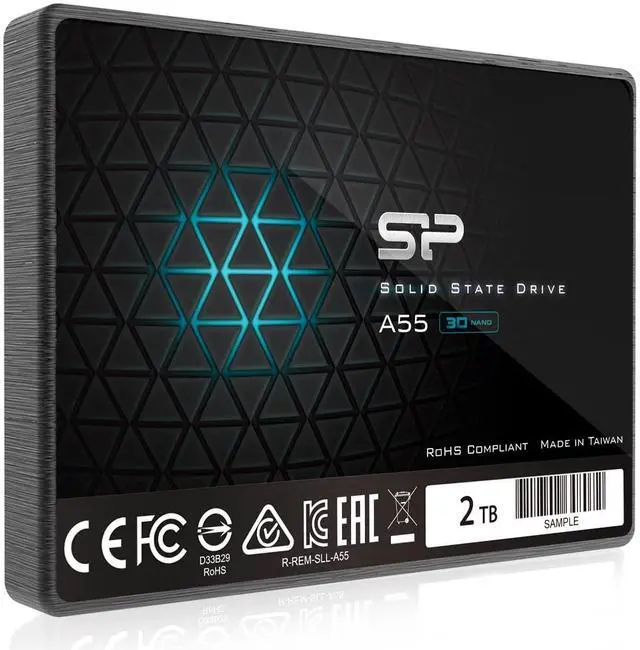 Main image of Silicon Power 2TB SSD 3D NAND A55 SLC Cache Performance Boost SATA III 2.5" 7mm (0.28") SSD Internal Solid State Drive (SP002TBSS3A55S25)