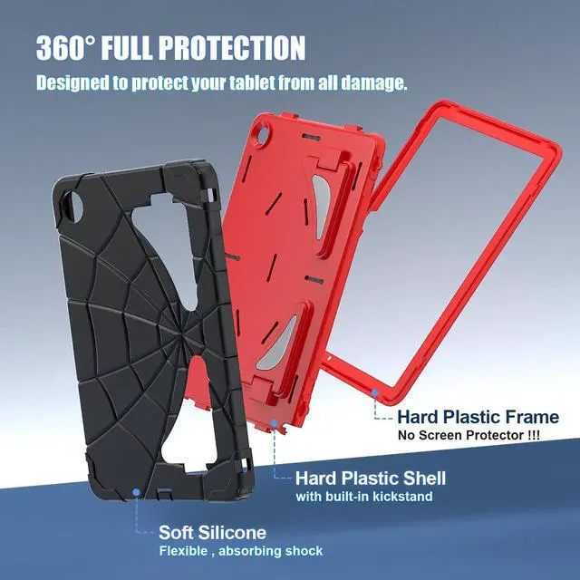 Alt view image 2 of 5 - Kids Case for Samsung Tab A9 Plus 11 inch 2023,Duty Protective Cartoon Tablet Case with Screen Protector Shoulder Strap Kickstand for Samsung A9+ SM-X216B