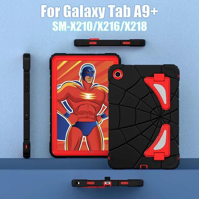 Alt view image 4 of 5 - Kids Case for Samsung Tab A9 Plus 11 inch 2023,Duty Protective Cartoon Tablet Case with Screen Protector Shoulder Strap Kickstand for Samsung A9+ SM-X216B