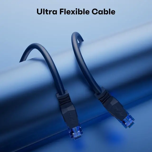 Alt view image 4 of 5 - Cat6 Ethernet Cable 6 FT (12-Pack), Snagless Cat 6 Patch Cable, Upgraded Flexible PVC Jacket, Multi-Pack, OFC, 1Gbps, Cat6 Internet Network Cables, UTP, PC, Router, Servers, IT Data Center, Blue