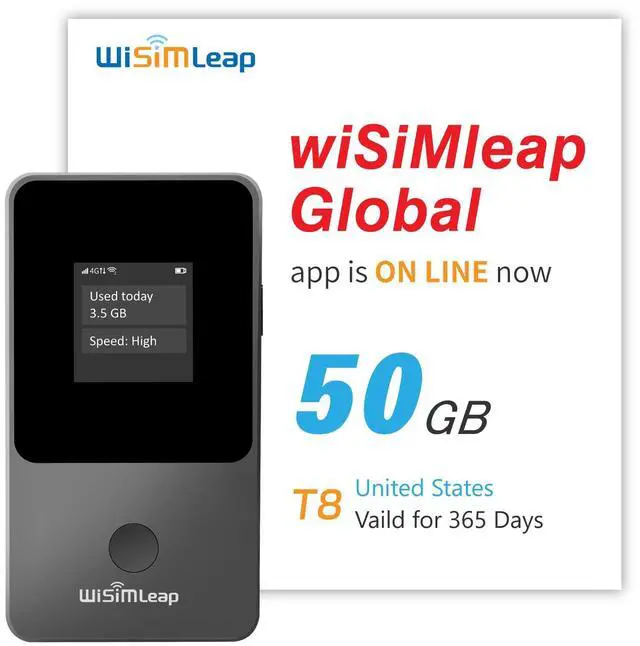 Main image of Global Travel Mobile Hotspot Device 4G Pocket Router No Roaming fee Built-in SIM Card No Need Physical Card No Contract 150 Countries Travel Portable WiFi Hotspot 50GB for US