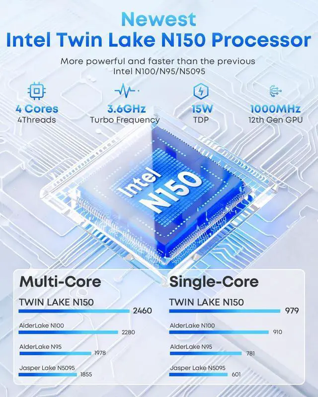 Alt view image 3 of 5 - CHUWI 2 in 1 Laptop, 16GB LPDDR5 RAM 512GB SSD, Intel N150 (Beats N100/N95), 13.4'' FHD 2.5K IPS, 2TB SSD Expand, Touchscreen Laptops, Windows 11, Backlit Keyboard, WiFi 6, BT5.2, Type-C