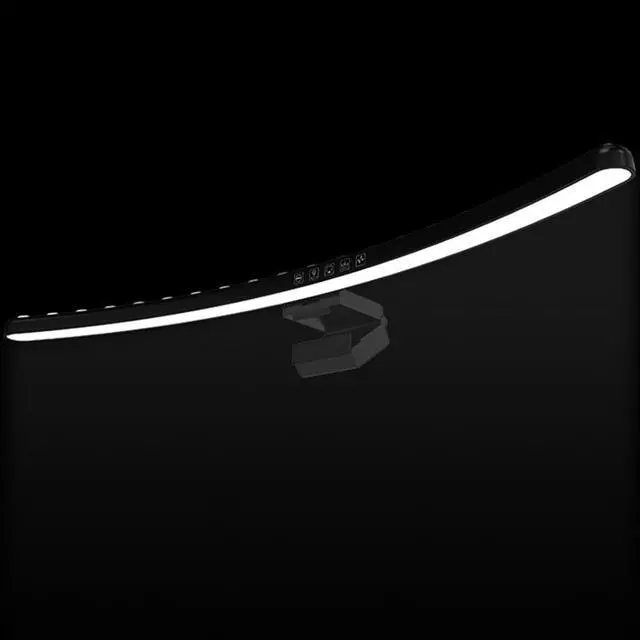 Alt view image 5 of 5 - Curved Monitor Light Bar for 24-27 Inch Stepless Dimming 3 Color Temperatures Touch Control USB Powered Screenbar for Office/Game