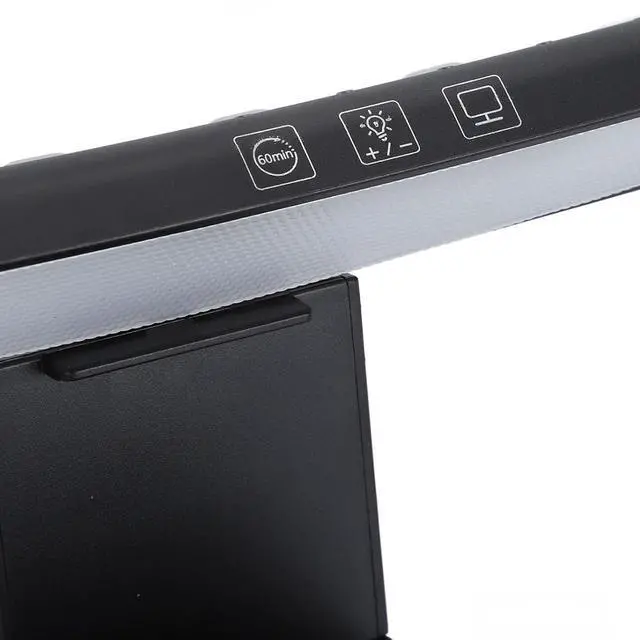 Alt view image 4 of 5 - Curved Monitor Light Bar for 24-27 Inch Stepless Dimming 3 Color Temperatures Touch Control USB Powered Screenbar for Office/Game