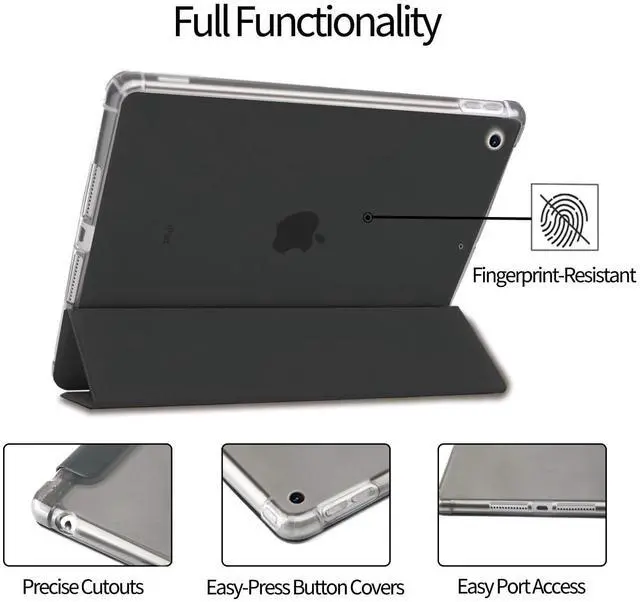 Alt view image 4 of 5 - Idocolors Cute Bowknot Pad Case for 10.2 Inch iPad 9th/7th/8th Generation, Clear TPU Smart Stand Back Cover with Pencil Holder, Auto Wake/Sleep Foldable Shockproof Protective iPad 2021/2020/2019 Case