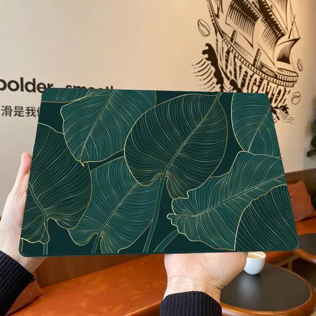 Alt view image 3 of 5 - Teryeefi Pattern Case for MacBook Pro 14 inch Case 2025-2021 M5 M4 M3 M2 M1 Pro/Max, Fit Model A3401 A3112 A2992 A2918 A2779 A2442 Protective Hard Shell +Keyboard Cover+Screen Protector - Green Leaf