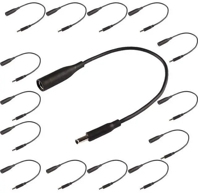 Main image of Tip Adapter Converter Cable for Dell 45w 65w 90w, Dongle Tip Connector Charging Converter Adapter Cord Power Supply Cable for Dell Laptop for D5g6m M3800 XPS 12 13 Inspiron 11 13 14 15 17 - 15 Pack