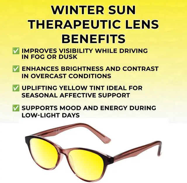 Alt view image 3 of 5 - Medspex Corinne McCormack Polly Color Therapy Reading Glasses +3.25 Pink Black Fade/Gold Yellow Womens Fluorescent Light Sensitivity Chromotherapy Chakra Healing