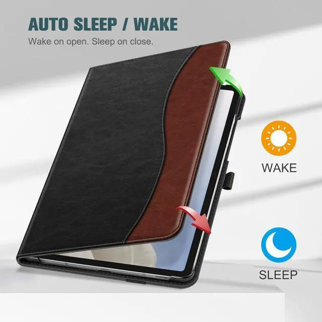 Alt view image 4 of 5 - Fintie Case for Samsung Galaxy Tab S10 Lite/ S10 FE/ S9 FE 5G 10.9 Inch/Tab S9 11 Inch with S Pen Holder, Multi-Angle Viewing Protective Cover with Pocket, Auto Sleep/Wake, Dual Color