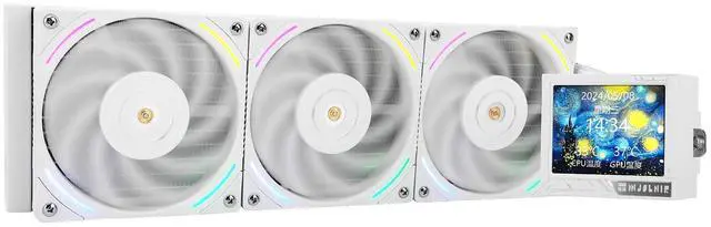 Main image of Thermalrlght Mjolnir Vision 360 ARGB White CPU Water Cooler,3 PWM Fans Water Cooling System with 2000PRM,for AM4/AM5&Intel LGA1851/1700, Magnetic Detachable LCD Screen with 320 * 240 Resolution