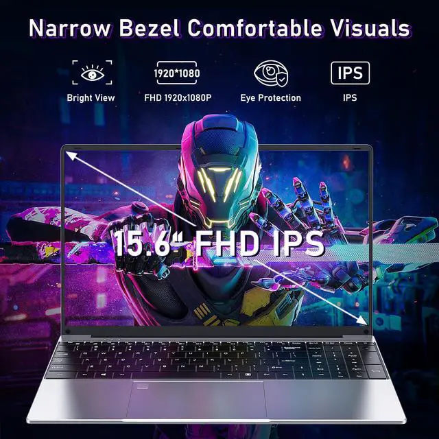 Alt view image 4 of 5 - NIAKUN Gaming Laptop,15.6 Inch Laptop Computer,AMD Ryzen 7 5700U 8C/16T Processor (up to 4.3Ghz),16GB RAM 1TB SSD,AMD Radeon Graphics,15.6 FHD 1920 * 1080 Display,WiFi 5,BT5.0,Backlit Keyboard