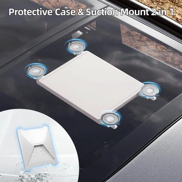 Alt view image 2 of 5 - Starlink Mini Suction Cup Mount, 2 in 1 Starlink Mini Liquid Protective Case Cover Suction Mount Kit for Sunroof Mounting Truck, Boat, Car Roof, RV Window