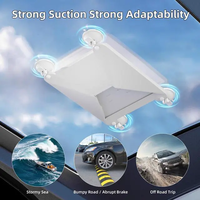 Alt view image 4 of 5 - Starlink Mini Suction Cup Mount, 2 in 1 Starlink Mini Liquid Protective Case Cover Suction Mount Kit for Sunroof Mounting Truck, Boat, Car Roof, RV Window