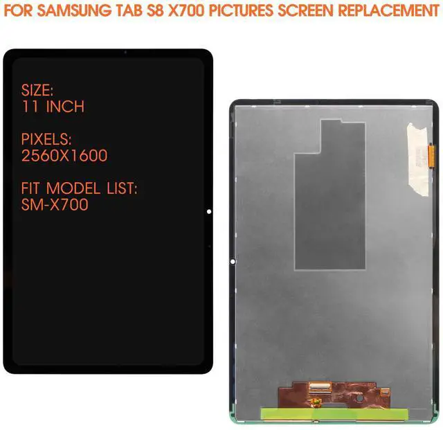 Alt view image 2 of 5 - for Samsung Galaxy Tab S8 Screen Replacement for Samsung Tab S8 LCD Display for SM-X700 SM-X706 LCD Digitizer Touch Screen Assembly Replacement Repair Parts