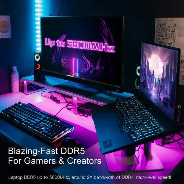 Alt view image 2 of 5 - SIX DDR5 RAM 1x32GB 5600MHz SODIMM Laptop Memory - 1.1V Low Voltage, On-Die ECC, 288-Pin Memory Module