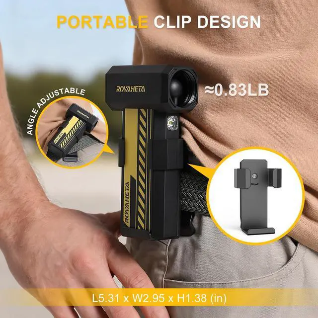 Alt view image 5 of 5 - Electric Compressed Air Duster Cordless: 130000RPM Air Blower with LED, 4-Gear Adjustable Mini Blower, Aluminum Alloy Body with 1/4 Nut, Electric Duster for Keyboard Car, Ideal for Home Office Gamers