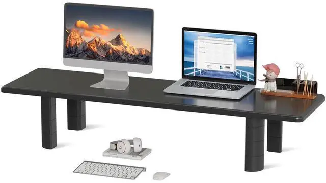 suptek Dual Monitor Stand Riser, 32.28Inch Large Monitor Stands for 2 ...