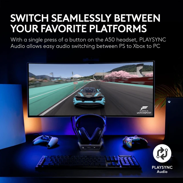 Alt view image 3 of 5 - Logitech G Astro A50 Multi-Platform Wireless Gaming Headset - White