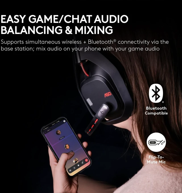 Alt view image 4 of 5 - Logitech G Astro A50 Multi-Platform Wireless Gaming Headset - White