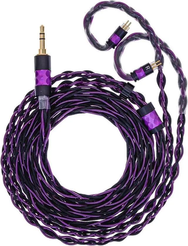 Main image of Herdslive Yongse DarkSoul HiFi Upgrade Cable, 8-Core Pure Silver & Silver-Plated Copper IEM Cable, Noise-Isolating Audio Earphone Wire for 0.78 2-Pin IEMs with 3.5mm Balanced Plug (3.5mm Balanced)
