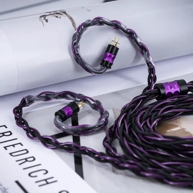 Alt view image 3 of 4 - Herdslive Yongse DarkSoul HiFi Upgrade Cable, 8-Core Pure Silver & Silver-Plated Copper IEM Cable, Noise-Isolating Audio Earphone Wire for 0.78 2-Pin IEMs with 3.5mm Balanced Plug (3.5mm Balanced)