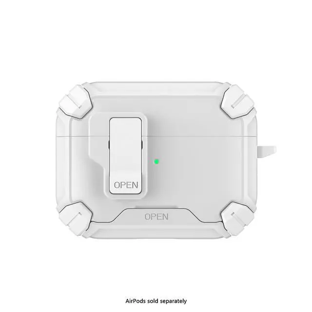 Alt view image 2 of 5 - SaharaCase - AirPods Pro 3 Case - MagSafe, Heavy-Duty, Secure Lock ^^ Raider Series - White