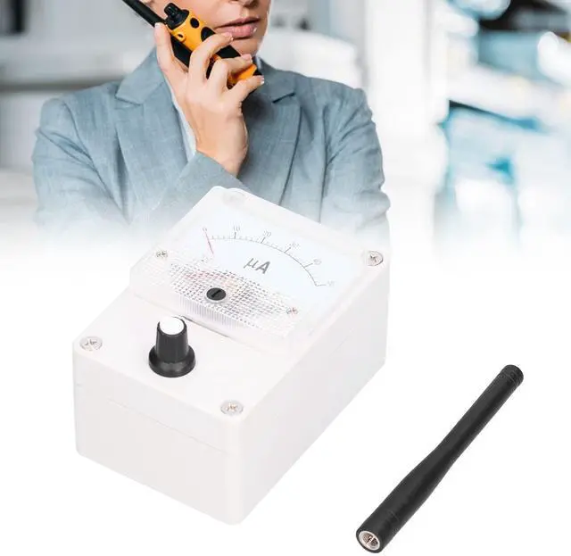 Alt view image 3 of 5 - RF Level Meter Dial Type 100K?1000MHz Field Strength Indicator Meter with Antenna Suitable for Radio Antenna Radiation
