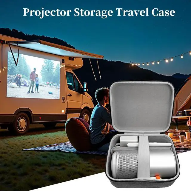 Alt view image 2 of 5 - Diyeeni Projector Carrying Case, Compatible with MoGo4, PLAY6, MoGo3Pro Portable Storage Case with Easy Carry Handle, Travel Bag for Projector, Remote, Charging Accessories