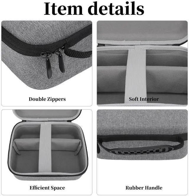 Alt view image 4 of 5 - Diyeeni Projector Carrying Case, Compatible with MoGo4, PLAY6, MoGo3Pro Portable Storage Case with Easy Carry Handle, Travel Bag for Projector, Remote, Charging Accessories