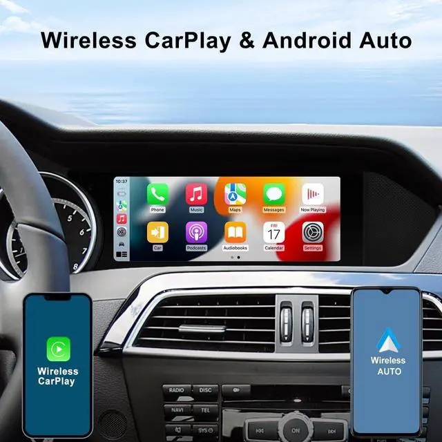 Alt view image 4 of 5 - 8.8 Inch Carplay Screen for Benz C Class W204 S204 2011-2015 Year with NTG 4.5, Car Touchscreen Wireless CarPlay Android Auto Car Stereo Multimedia Radio Receiver