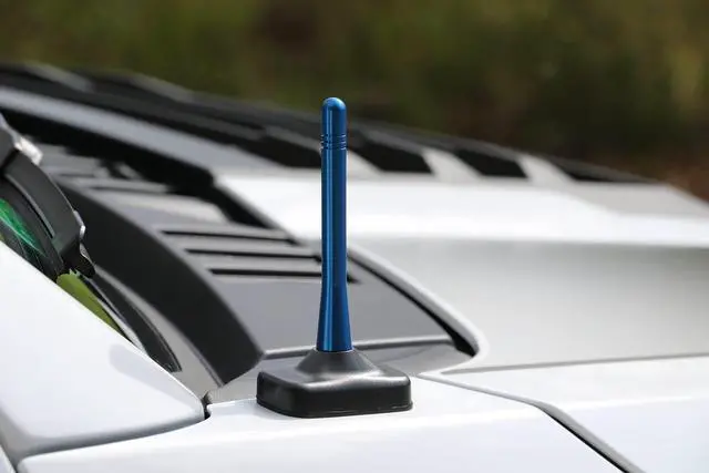 Alt view image 3 of 5 - Votex - Made in USA - 4 Inch Blue Aluminum Antenna - Stainless Steel Threading