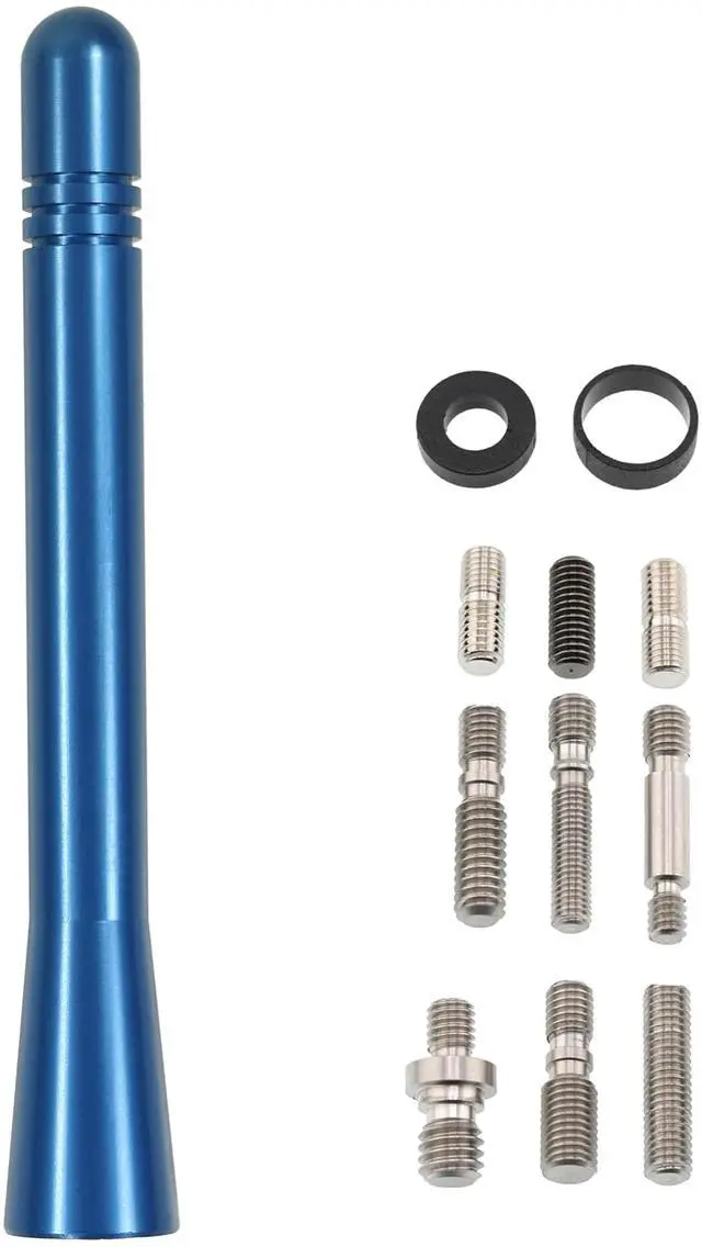 Main image of Votex - Made in USA - 4 Inch Blue Aluminum Antenna - Stainless Steel Threading